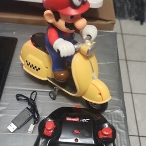 Mario-Themed Yellow RC Scooter with Remote Control